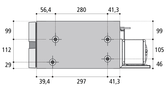 Fixation frigo tiroir D20A VITRIFRIGO